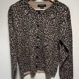 Sanctuary Animal Print Cardigan in Brown and Black